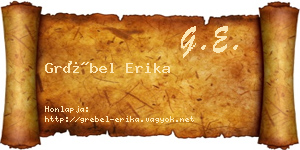 Grébel Erika névjegykártya
